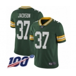 Men's Green Bay Packers #37 Josh Jackson Green Team Color Vapor Untouchable Limited Player 100th Season Football Jersey