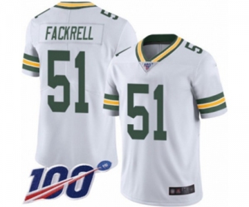 Men's Green Bay Packers #51 Kyler Fackrell White Vapor Untouchable Limited Player 100th Season Football Jersey