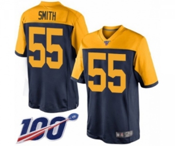 Men's Green Bay Packers #55 Za'Darius Smith Limited Navy Blue Alternate 100th Season Football Jersey