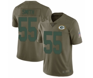 Men's Green Bay Packers #55 Za'Darius Smith Limited Olive 2017 Salute to Service Football Jersey