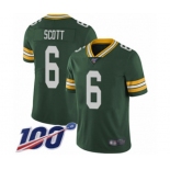 Men's Green Bay Packers #6 JK Scott Green Team Color Vapor Untouchable Limited Player 100th Season Football Jersey