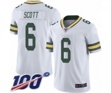 Men's Green Bay Packers #6 JK Scott White Vapor Untouchable Limited Player 100th Season Football Jersey