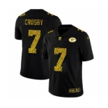 Men's Green Bay Packers #7 Mason Crosby Black Leopard Print Fashion Vapor Limited Football Jersey