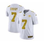 Men's Green Bay Packers #7 Mason Crosby Flocked Leopard Print Vapor Limited Football Jersey White