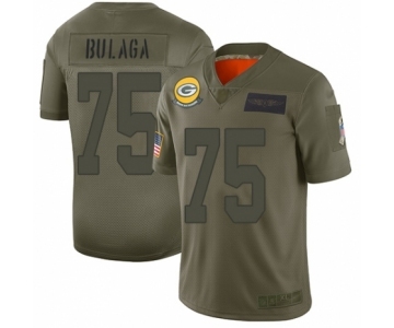 Men's Green Bay Packers #75 Bryan Bulaga Limited Camo 2019 Salute to Service Football Jersey