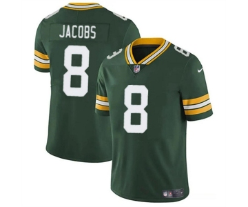 Men's Green Bay Packers #8 Josh Jacobs Green Vapor Limited Football Stitched Jersey