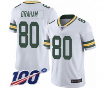 Men's Green Bay Packers #80 Jimmy Graham White Vapor Untouchable Limited Player 100th Season Football Jersey