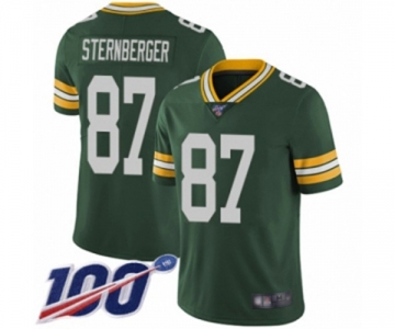 Men's Green Bay Packers #87 Jace Sternberger Green Team Color Vapor Untouchable Limited Player 100th Season Football Jersey