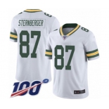 Men's Green Bay Packers #87 Jace Sternberger White Vapor Untouchable Limited Player 100th Season Football Jersey