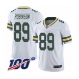 Men's Green Bay Packers #89 Dave Robinson White Vapor Untouchable Limited Player 100th Season Football Jersey