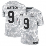 Men's Green Bay Packers #9 Christian Watson 2024 F.U.S.E Arctic Camo Salute To Service Limited Stitched Football Jersey