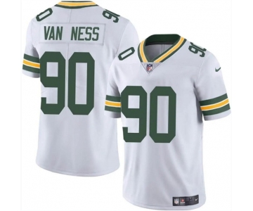 Men's Green Bay Packers #90 Lukas Van Ness White Vapor Untouchable Limited Stitched Jersey