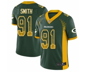 Men's Green Bay Packers #91 Preston Smith Limited Green Rush Drift Fashion Football Jersey