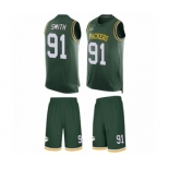 Men's Green Bay Packers #91 Preston Smith Limited Green Tank Top Suit Football Jersey