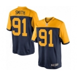 Men's Green Bay Packers #91 Preston Smith Limited Navy Blue Alternate Football Jersey