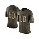 Men's Nike Green Bay Packers #10 Jacob Schum Limited Green Salute to Service NFL Jersey