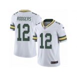 Men's Nike Green Bay Packers #12 Aaron Rodgers Limited White Rush NFL Jersey