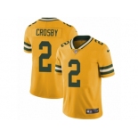 Men's Nike Green Bay Packers #2 Mason Crosby Limited Gold Rush NFL Jersey