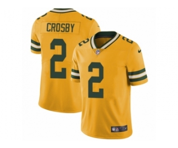 Men's Nike Green Bay Packers #2 Mason Crosby Limited Gold Rush NFL Jersey