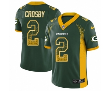 Men's Nike Green Bay Packers #2 Mason Crosby Limited Green Rush Drift Fashion NFL Jersey