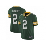 Men's Nike Green Bay Packers #2 Mason Crosby Vapor Untouchable Limited Green Team Color NFL Jersey