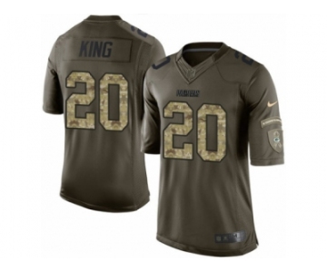 Men's Nike Green Bay Packers #20 Kevin King Limited Green Salute to Service NFL Jersey