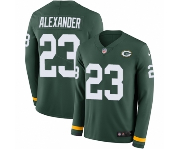 Men's Nike Green Bay Packers #23 Jaire Alexander Limited Green Therma Long Sleeve NFL Jersey