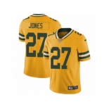 Men's Nike Green Bay Packers #27 Josh Jones Limited Gold Rush NFL Jersey