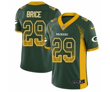 Men's Nike Green Bay Packers #29 Kentrell Brice Limited Green Rush Drift Fashion NFL Jersey