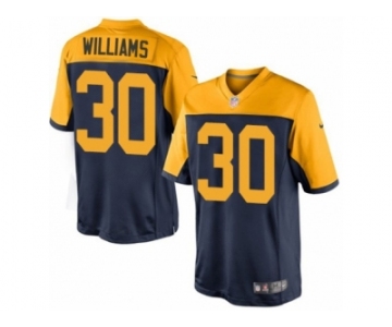 Men's Nike Green Bay Packers #30 Jamaal Williams Limited Navy Blue Alternate NFL Jersey