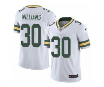 Men's Nike Green Bay Packers #30 Jamaal Williams Limited White Rush NFL Jersey