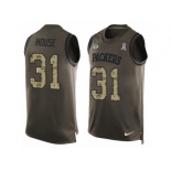 Men's Nike Green Bay Packers #31 Davon House Limited Green Salute to Service Tank Top NFL Jersey