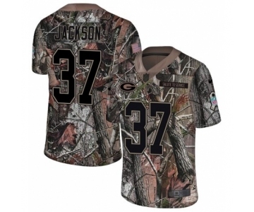 Men's Nike Green Bay Packers #37 Josh Jackson Limited Camo Rush Realtree NFL Jersey
