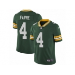 Men's Nike Green Bay Packers #4 Brett Favre Vapor Untouchable Limited Green Team Color NFL Jersey