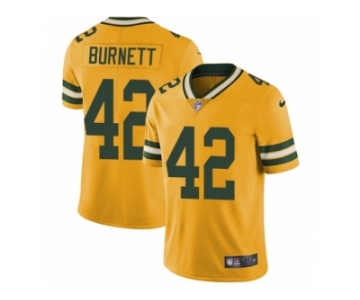 Men's Nike Green Bay Packers #42 Morgan Burnett Limited Gold Rush NFL Jersey