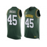 Men's Nike Green Bay Packers #45 Vince Biegel Limited Green Player Name & Number Tank Top NFL Jersey