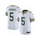 Men's Nike Green Bay Packers #5 Paul Hornung Limited White Rush NFL Jersey