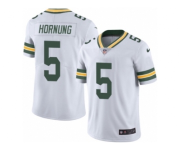 Men's Nike Green Bay Packers #5 Paul Hornung Limited White Rush NFL Jersey