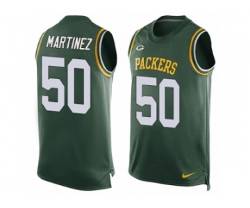 Men's Nike Green Bay Packers #50 Blake Martinez Limited Green Player Name & Number Tank Top NFL Jersey