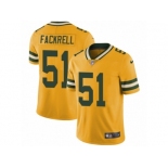 Men's Nike Green Bay Packers #51 Kyler Fackrell Limited Gold Rush NFL Jersey