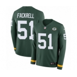 Men's Nike Green Bay Packers #51 Kyler Fackrell Limited Green Therma Long Sleeve NFL Jersey