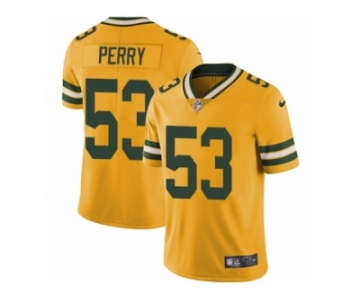 Men's Nike Green Bay Packers #53 Nick Perry Limited Gold Rush NFL Jersey