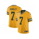 Men's Nike Green Bay Packers #7 Brett Hundley Limited Gold Rush NFL Jersey