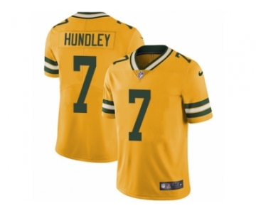 Men's Nike Green Bay Packers #7 Brett Hundley Limited Gold Rush NFL Jersey