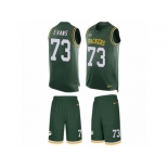 Men's Nike Green Bay Packers #73 Jahri Evans Limited Green Tank Top Suit NFL Jersey