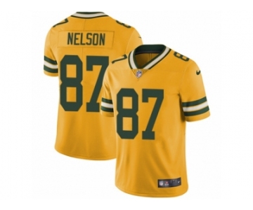 Men's Nike Green Bay Packers #87 Jordy Nelson Limited Gold Rush NFL Jersey