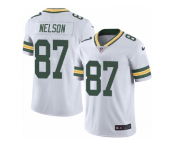 Men's Nike Green Bay Packers #87 Jordy Nelson Limited White Rush NFL Jersey