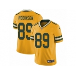 Men's Nike Green Bay Packers #89 Dave Robinson Limited Gold Rush NFL Jersey