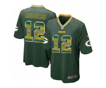 Nike Green Bay Packers #12 Aaron Rodgers Green Team Color Men's Stitched NFL Limited Strobe Jersey