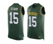 Nike Green Bay Packers #15 Bart Starr Green Team Color Men's Stitched NFL Limited Tank Top Jersey